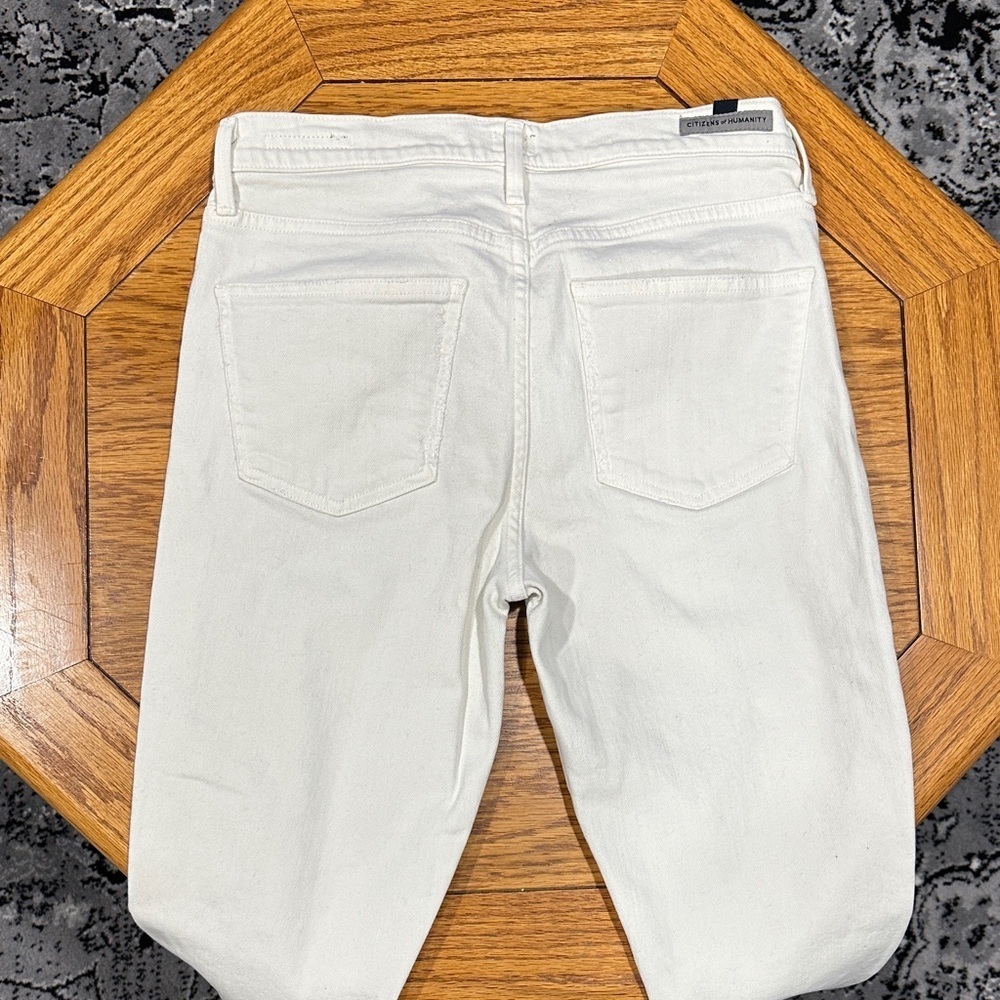 *CITIZENS OF HUMANITY* Off-White Rocket Crop High Rise Skinny Jeans Size 27 - Picture 10 of 11
